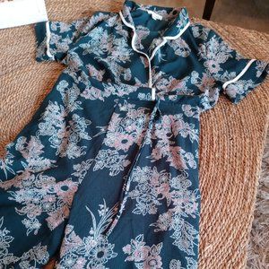 XL Green Floral Jumpsuit